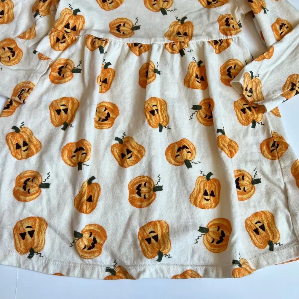 Old Navy Girls Long Sleeve Pumpkin Dress & Headband 2T
